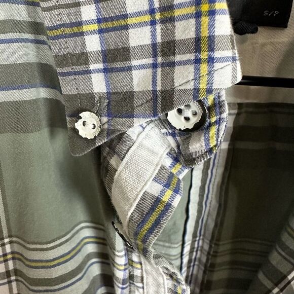 rag & bone Fit 2 Plaid Button Up Shirt Men’s S P EUC - Picture 4 of 10